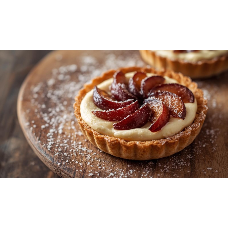 Mandelcreme-Zwetschge-Tartelette