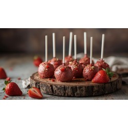 Erdbeer-Cake-Pop