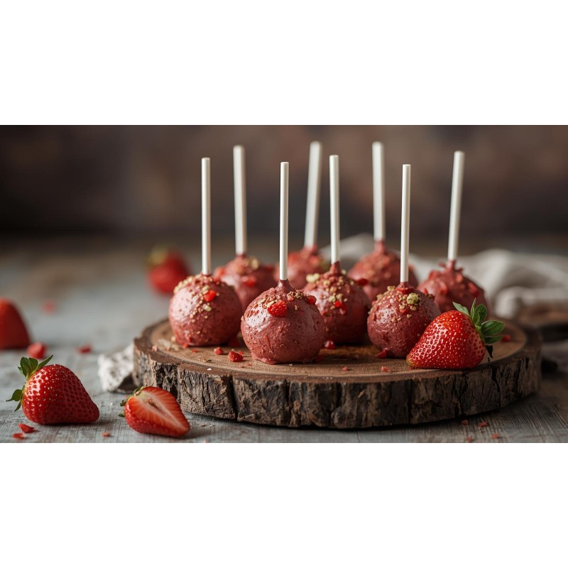 Erdbeer-Cake-Pop
