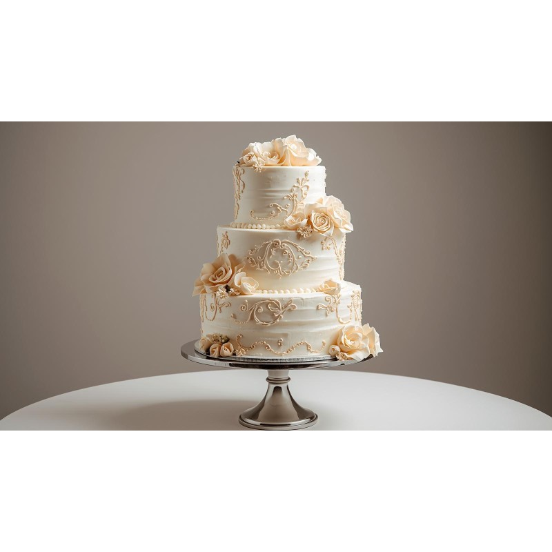 3-stöckige Hochzeitstorte, personalisierbar